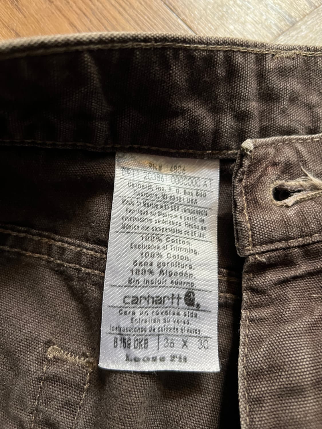 [36]칼하트 USA 브라운 싱글니 워크팬츠 상품이미지7