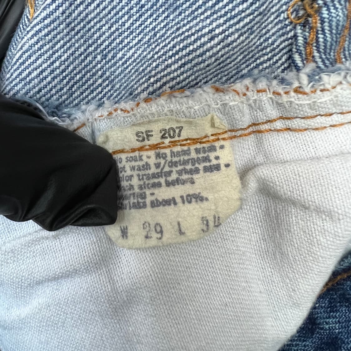 80s levis 501 데님 스커트 상품이미지8