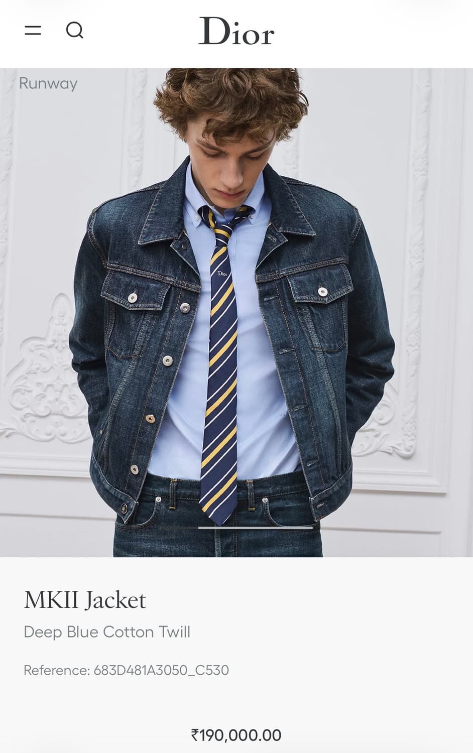 (S+/54) / 26년 신상 디올 딥블루 코튼 MKII 봄버자켓 미사용 상품이미지9