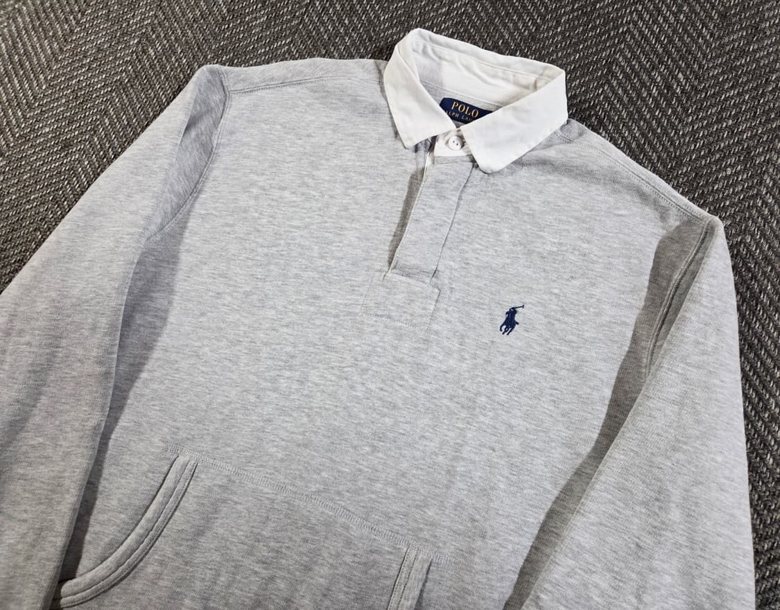 신형 QR 폴로 랄프로렌 포니 스웻셔츠 그레이 럭비 맨투맨
 상품이미지3
