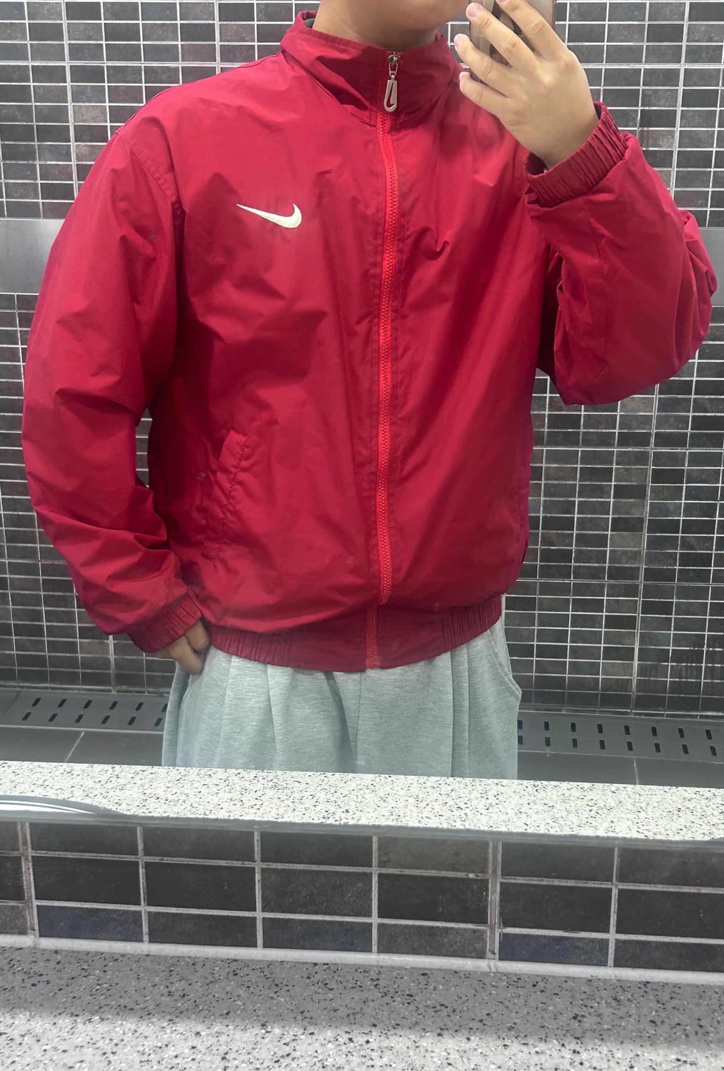 나이키 빈티지 y2k 레드 바람막이 105사이즈 상품이미지6