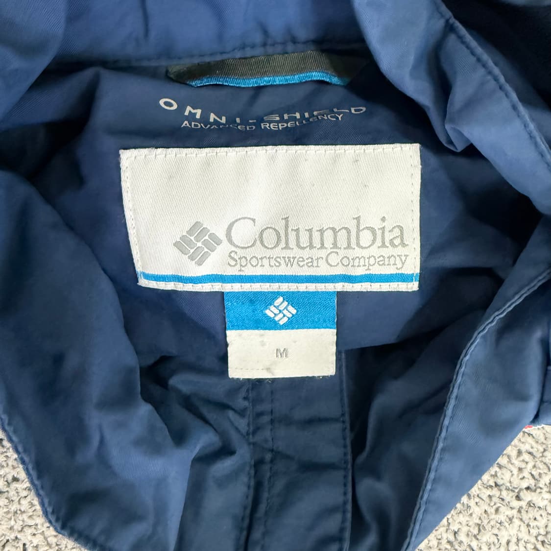 [M] 컬럼비아 네이비 나일론 바람막이 윈드브레이커  0109T1 상품이미지3