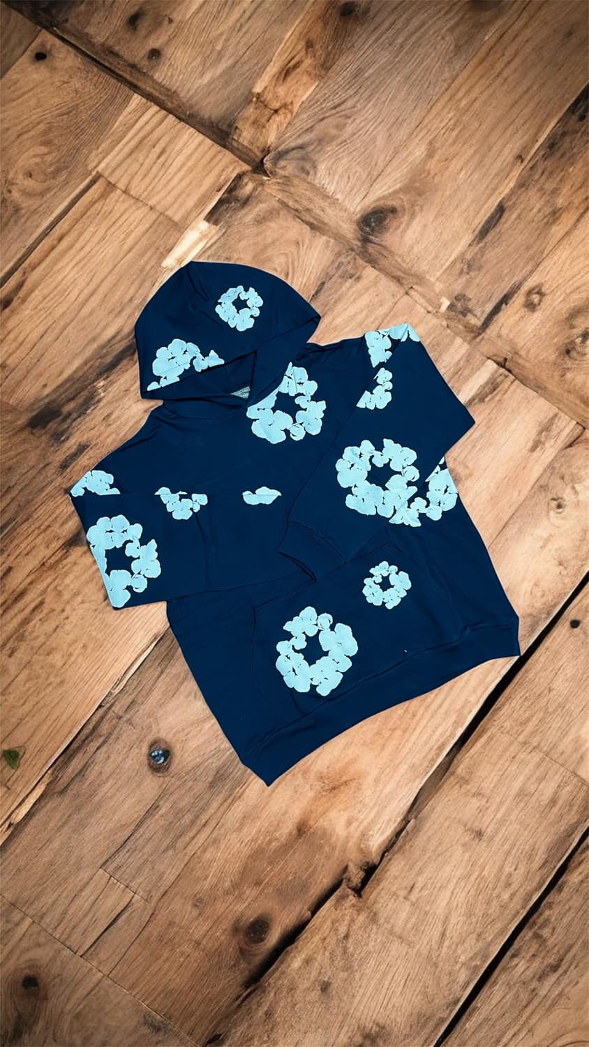 데님티어스 네이비 후드티 급처 상품이미지1