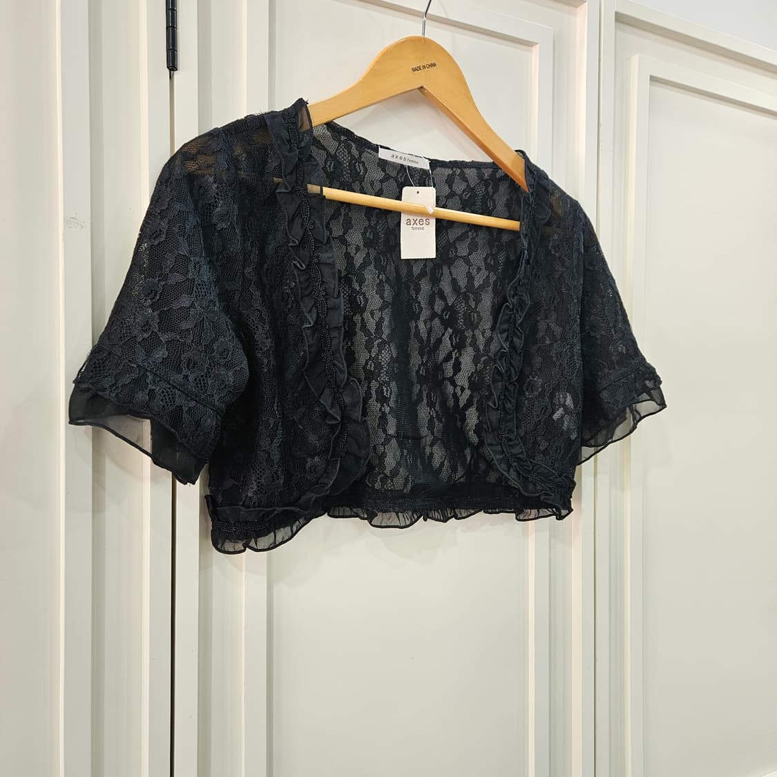 액시스팜  블랙 레이스 볼레로 상품이미지2