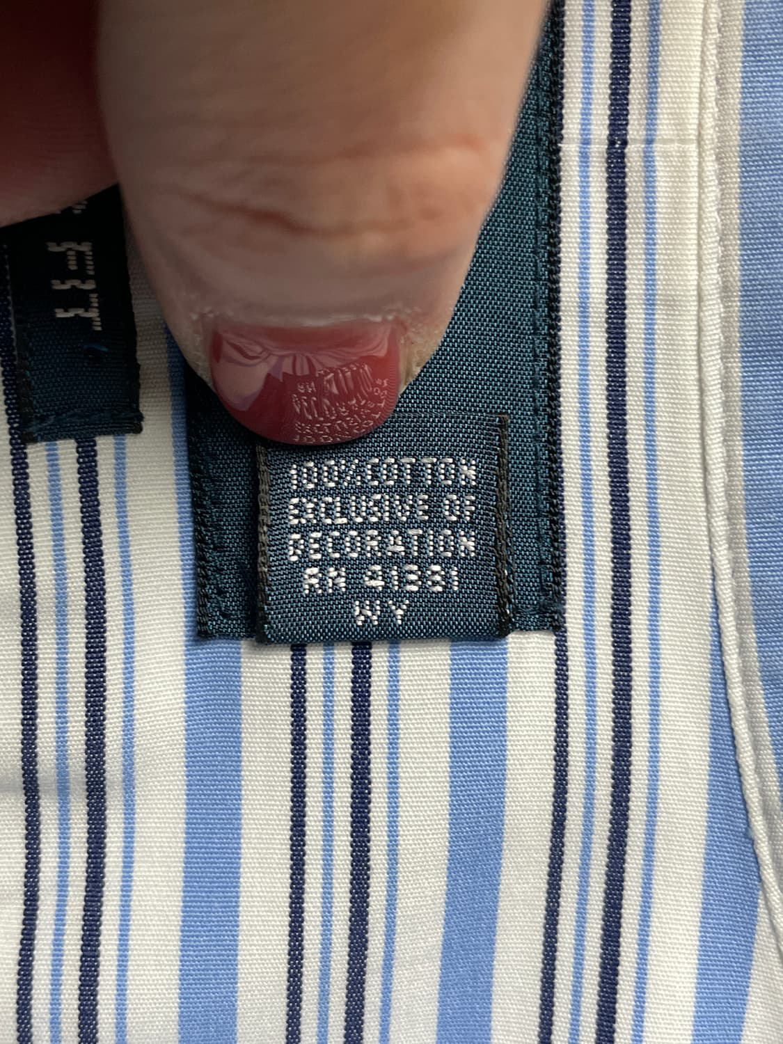 RALPH LAUREN 랄프로렌 빈티지 블루 스트라이프 셔츠 상품이미지10