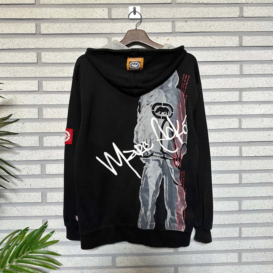 ECKO UNLTD 후드 집업 후면 프린팅 레터링 로고 디테일 블랙 상품이미지2