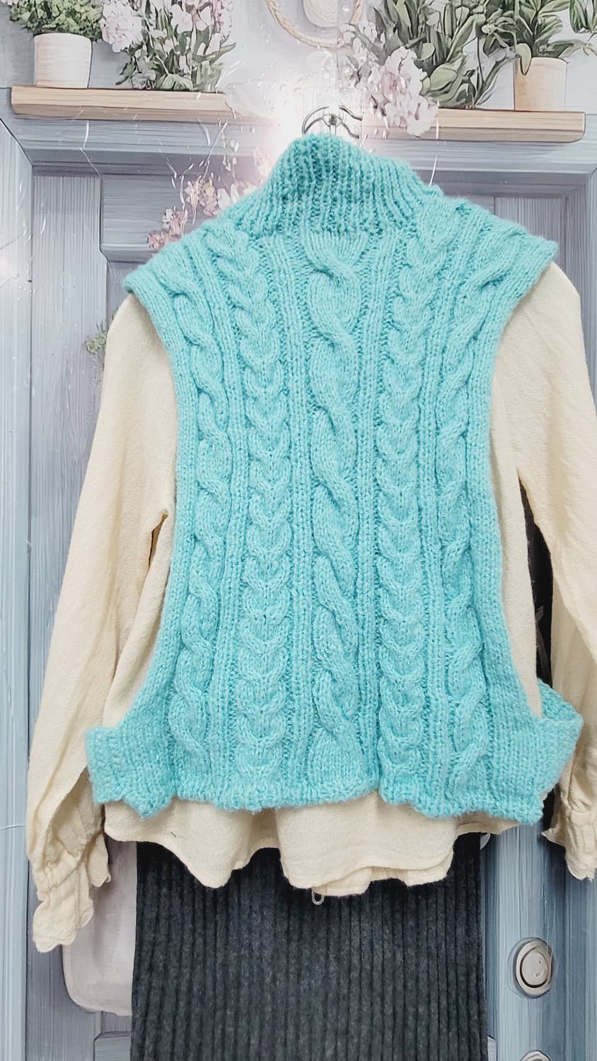 핸드메이트 케이블 니트. 수입 캐시미어 니트스커트 상품이미지7