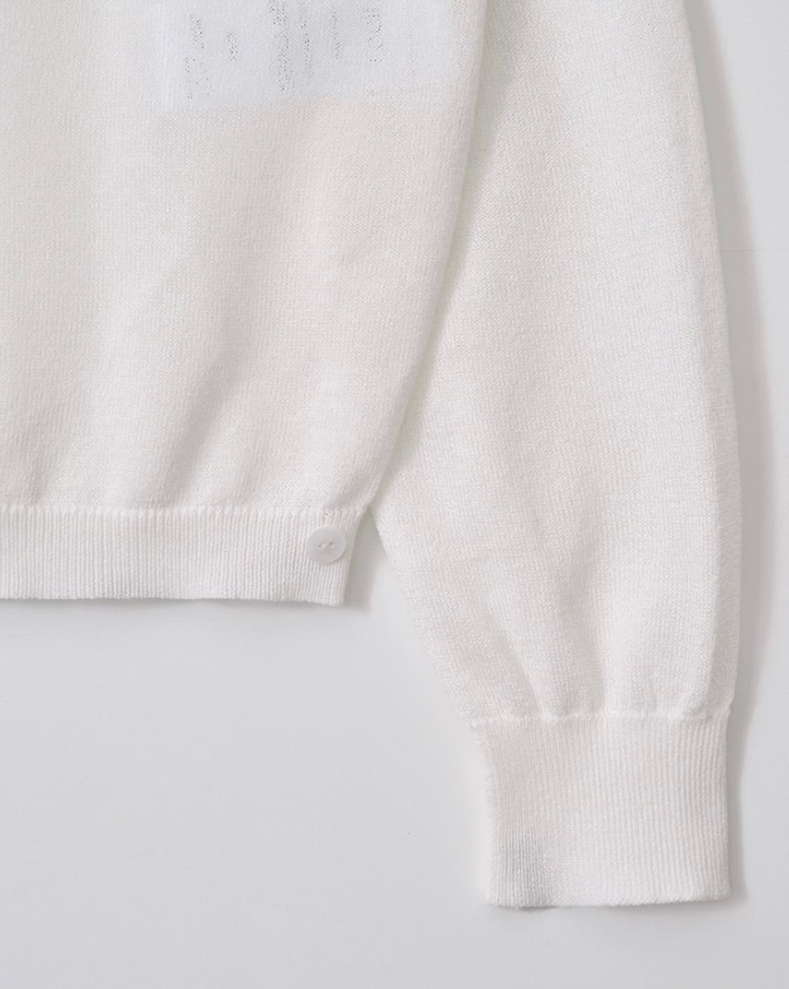 [택있는새상품] 로에일 사이드 버튼 시스루 브이넥 가디건 (화이트) 상품이미지8