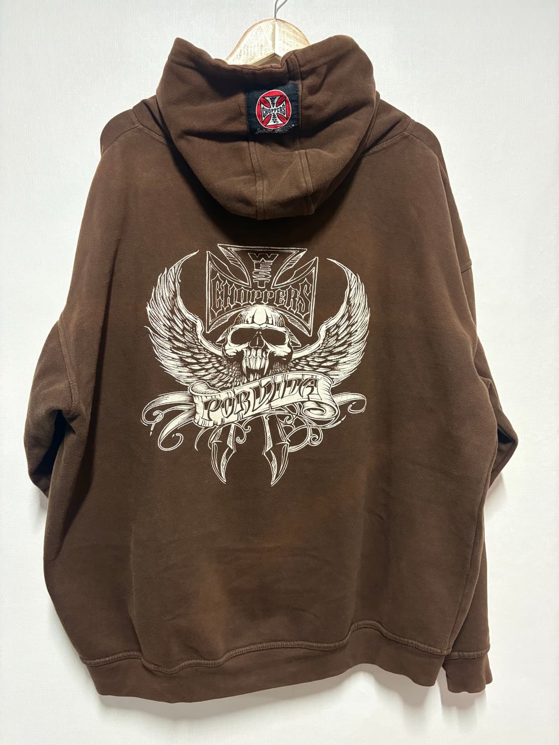 [XXL] 90's West Coast Choppers 후드 브라운 상품이미지2