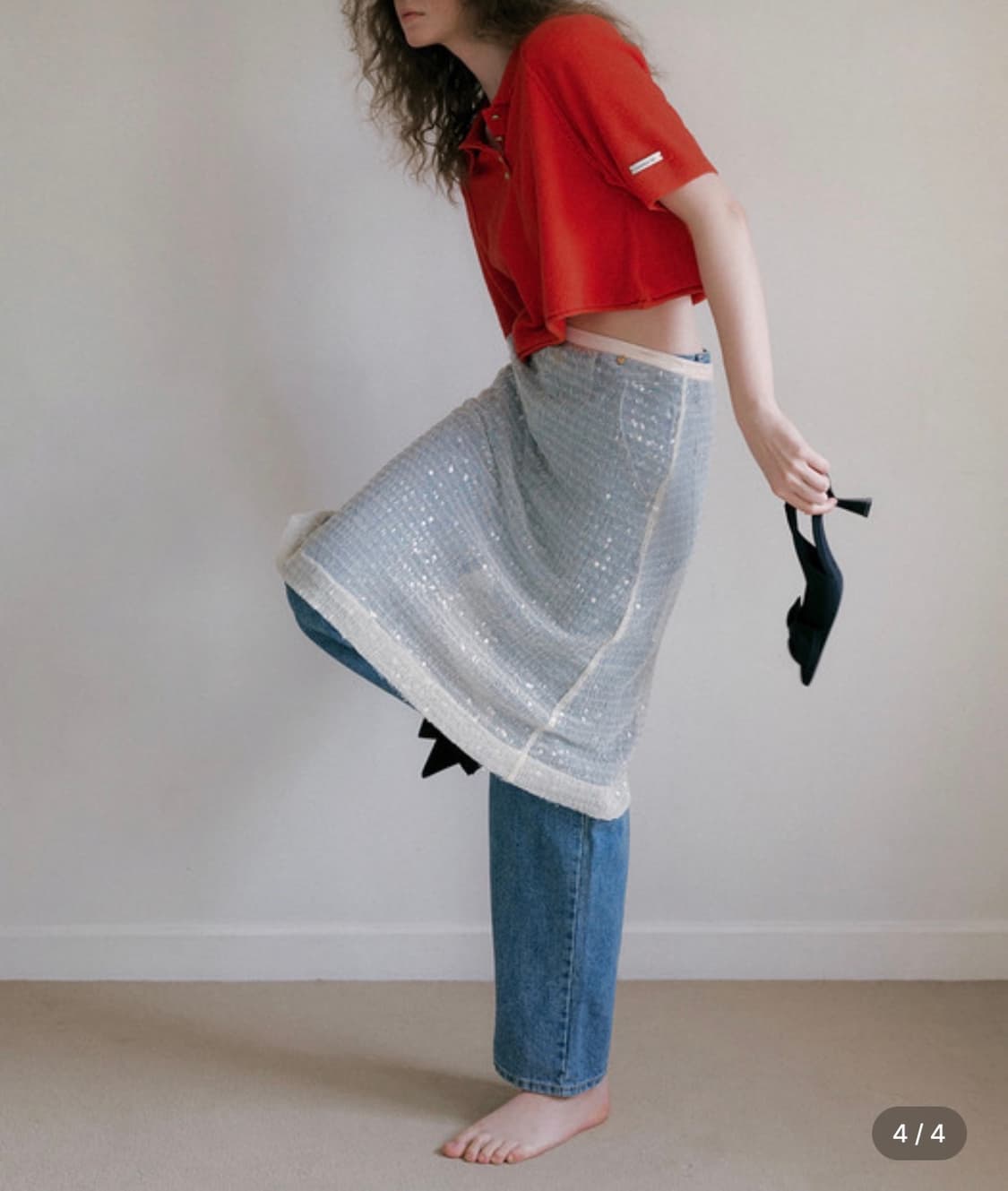 오버듀플레어 spangle layer skirt 상품이미지3