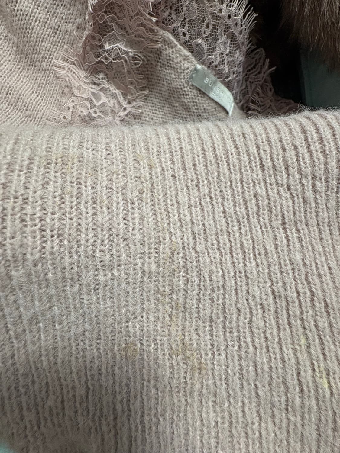 VINTAGE 레이스 브이넥 니트 상품이미지2