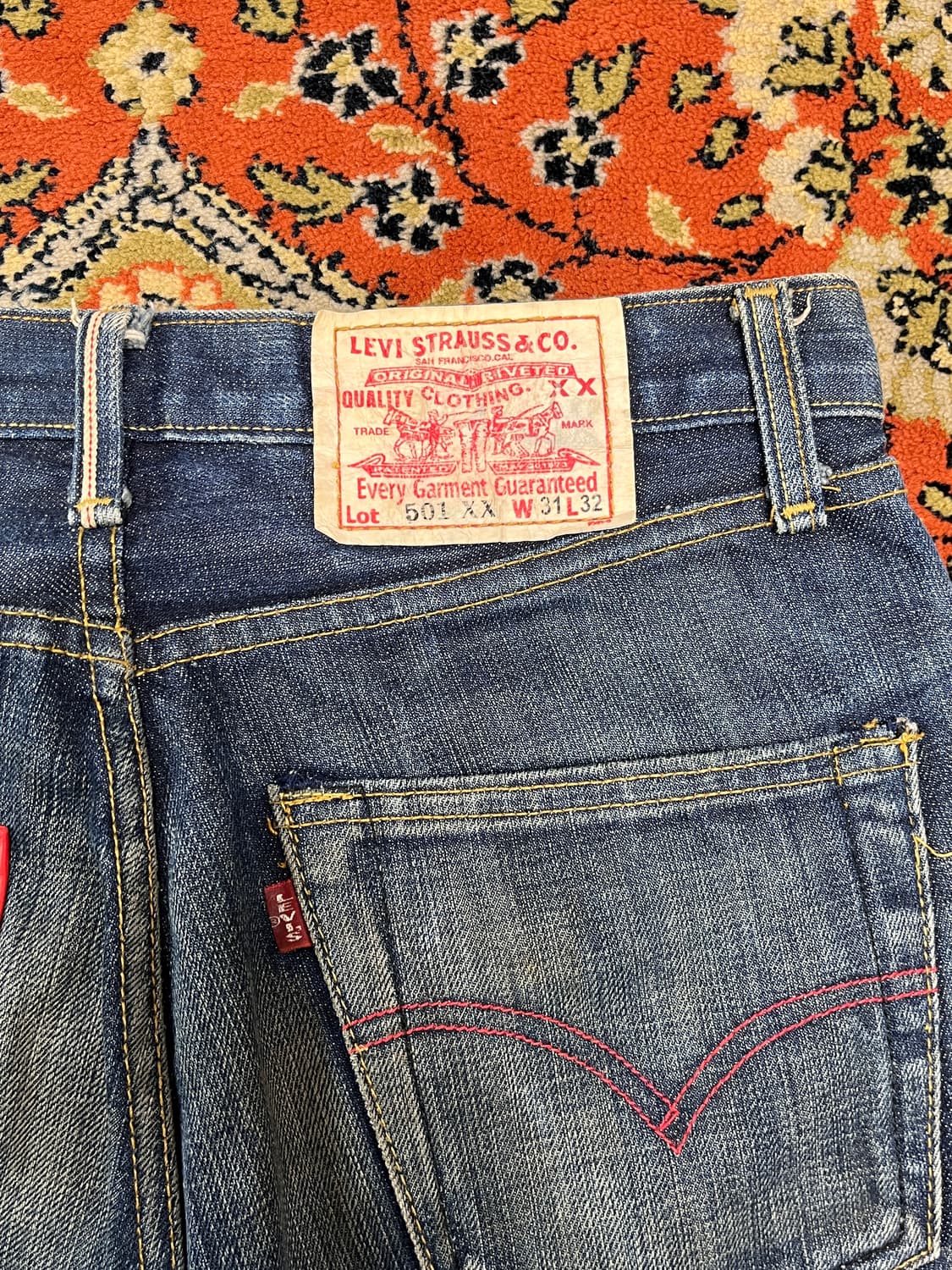 [30] 리바이스 japan 빅E  501XX 코카콜라 콜라보 데님팬츠 상품이미지3