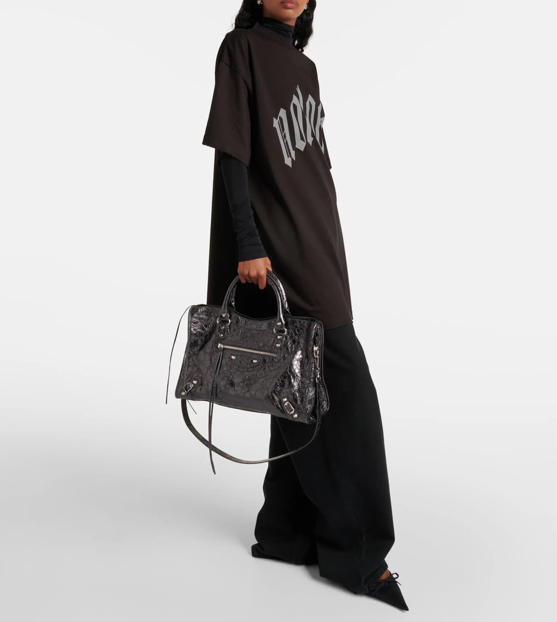 [새상품급 정품] 발렌시아가 르 시티 모터백 미디움 실버 상품이미지9