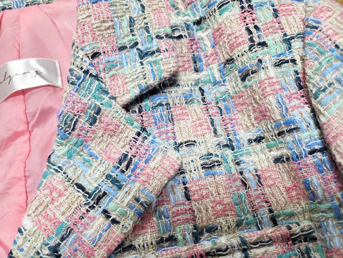 빨강(BBALGANG) 핑크트위드자켓 프리사이즈 새상품 상품이미지5