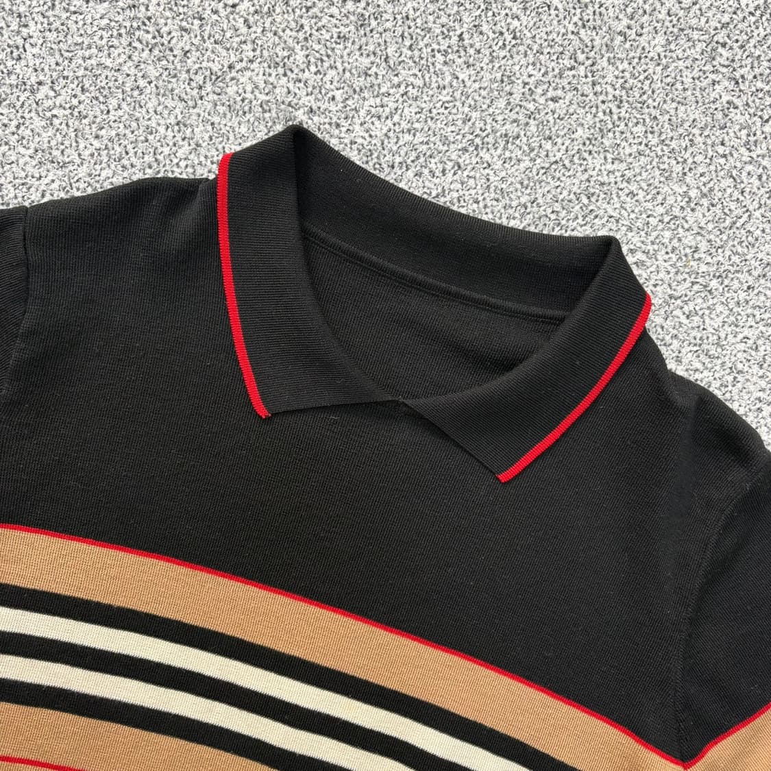 실측확인 여성 배색 카라 니트 0428J 상품이미지2