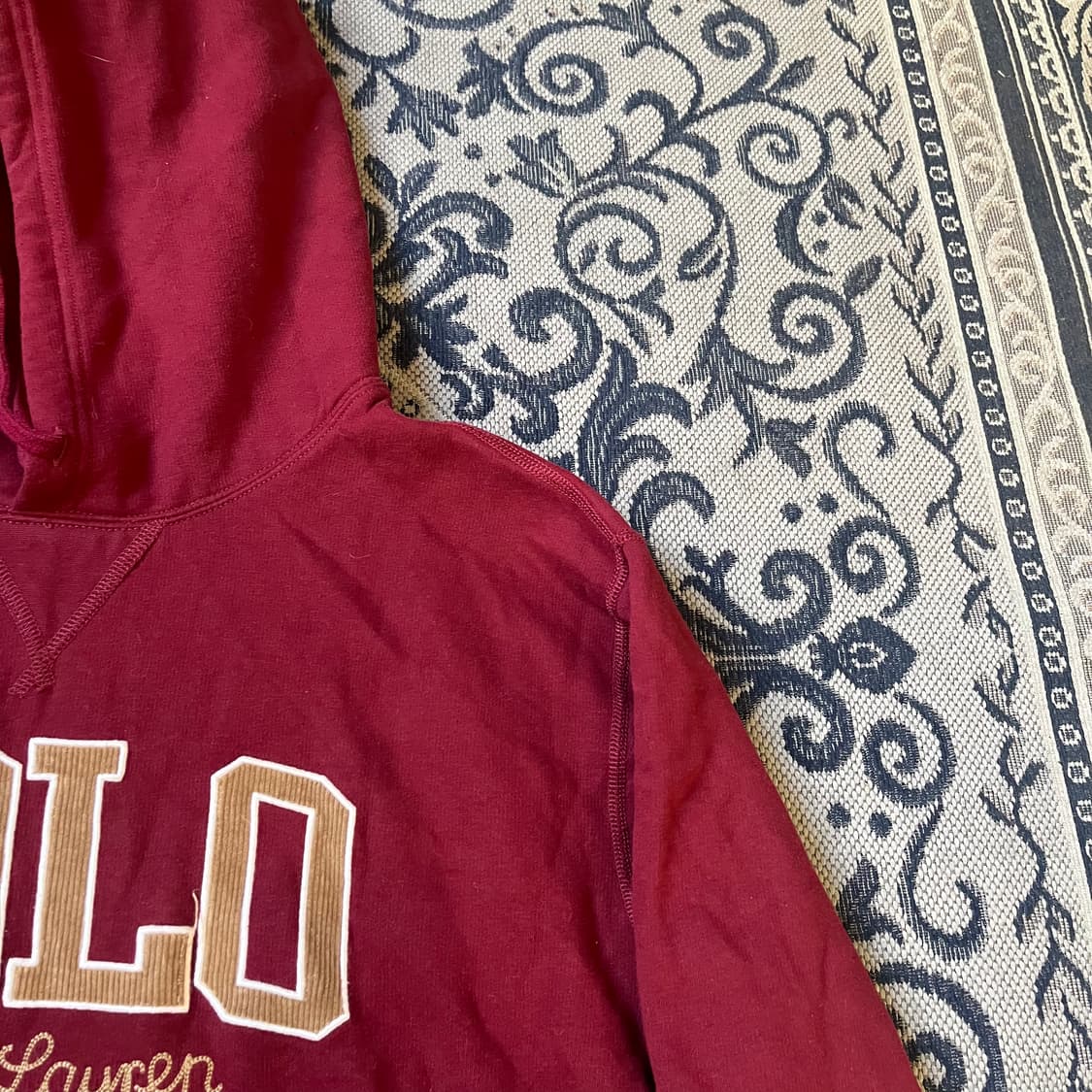 XL 폴로 버건디 후드티/W2303 상품이미지2