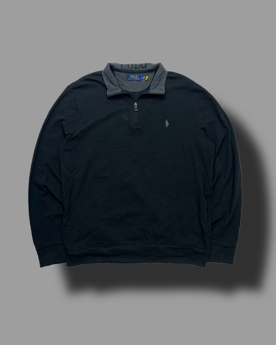 폴로 랄프로렌 카라 로고 블랙 하프집업 L 상품이미지4