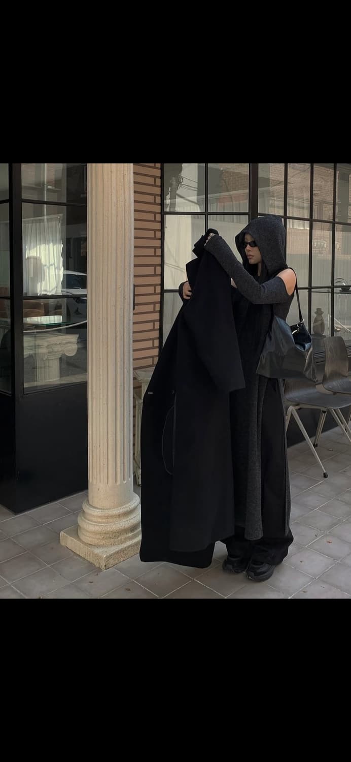 트리밍버드 니트 후드 원피스 상품이미지2