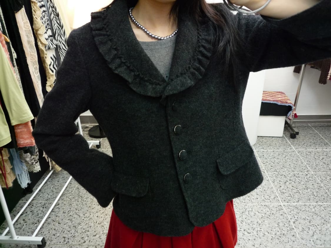 ruffle collar coat 상품이미지4