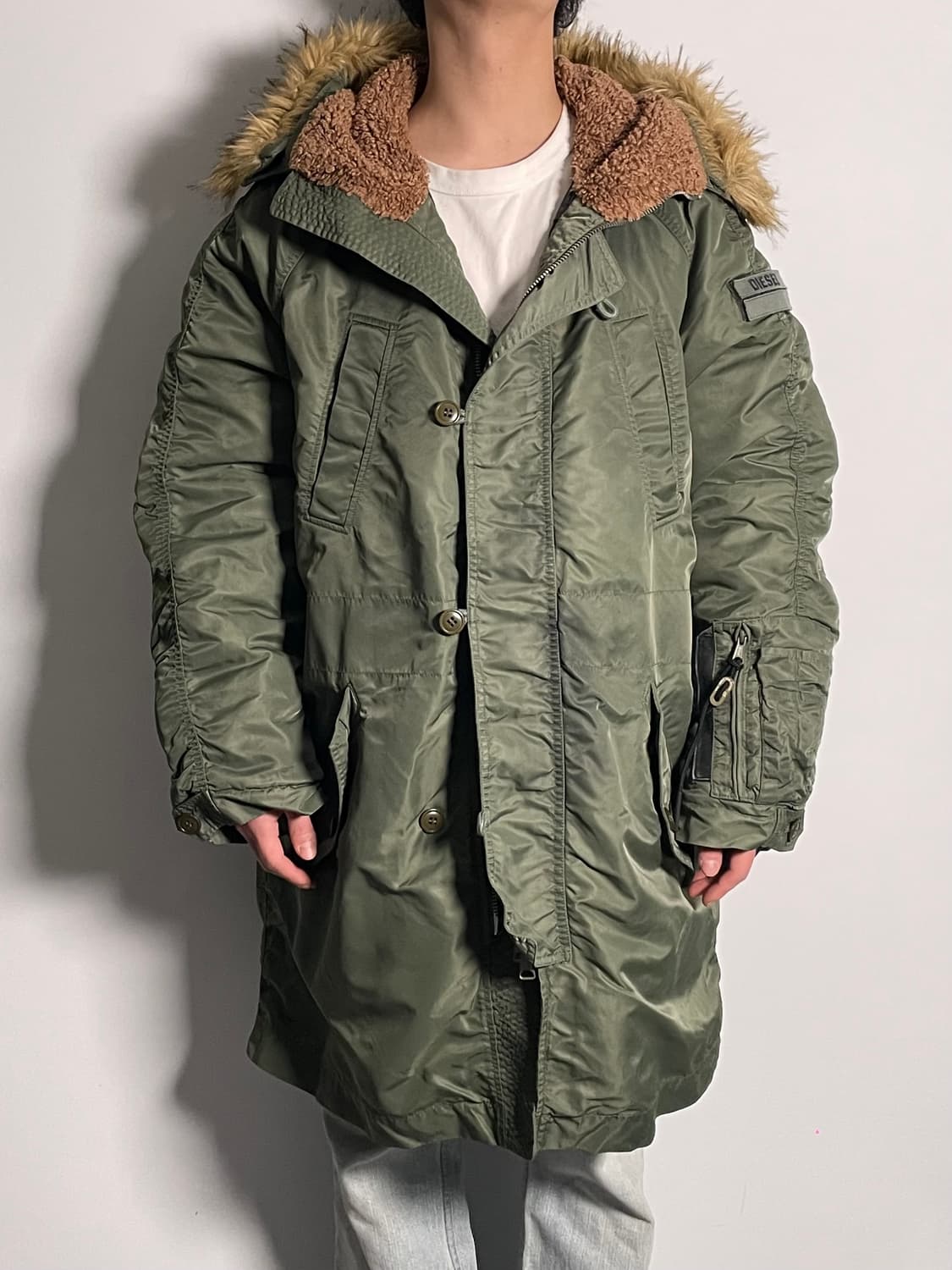 디젤 페이딩 N3-B 후드 퍼 자켓 (on.593) 상품이미지1