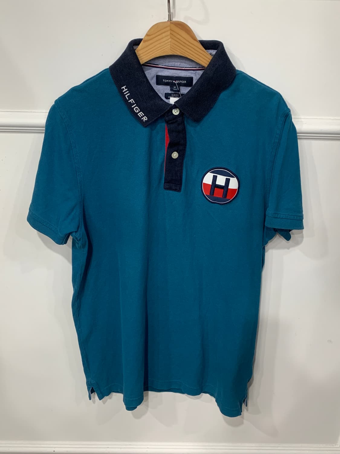 타미힐피거 m 반팔 청록 티셔츠 상품이미지1