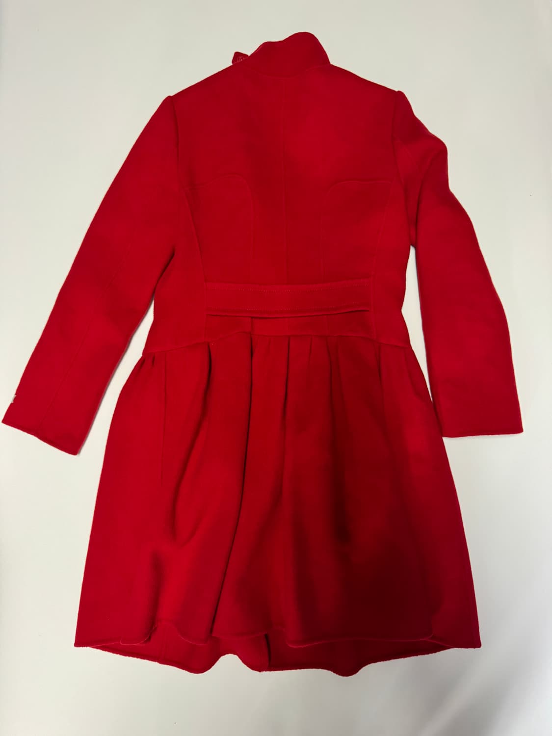 여성 한섬 SJSJ 핸드메이드 보석 단추 앙고라 울 코트 레드 55 상품이미지2