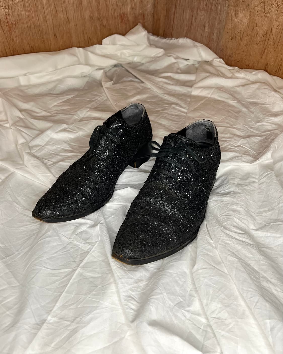 꼼데가르송 트리콧 블랙 글리터 옥스포드 슈즈 상품이미지2