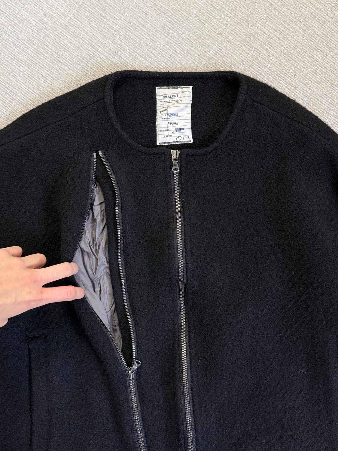 Shareef 사선 집업 숏 자켓 상품이미지5