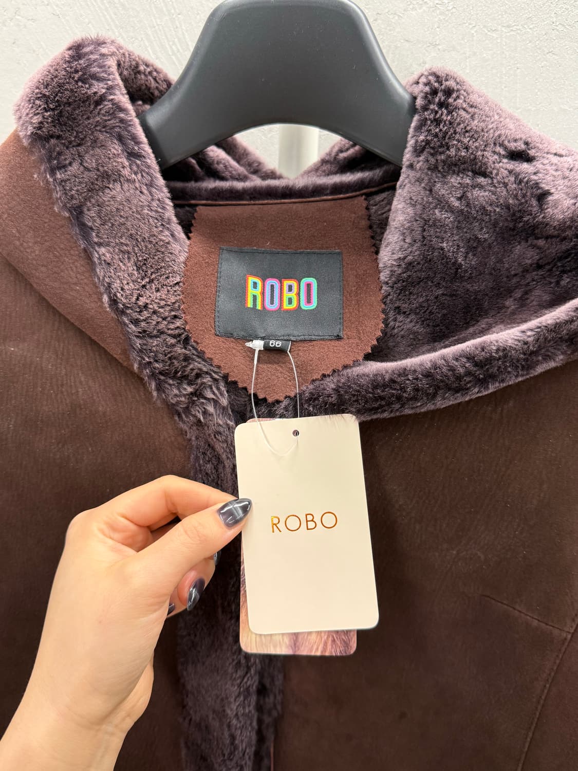 ROBO 로보 천연가죽 천연모피 후드 무스탕 코트 새제품 66 상품이미지4