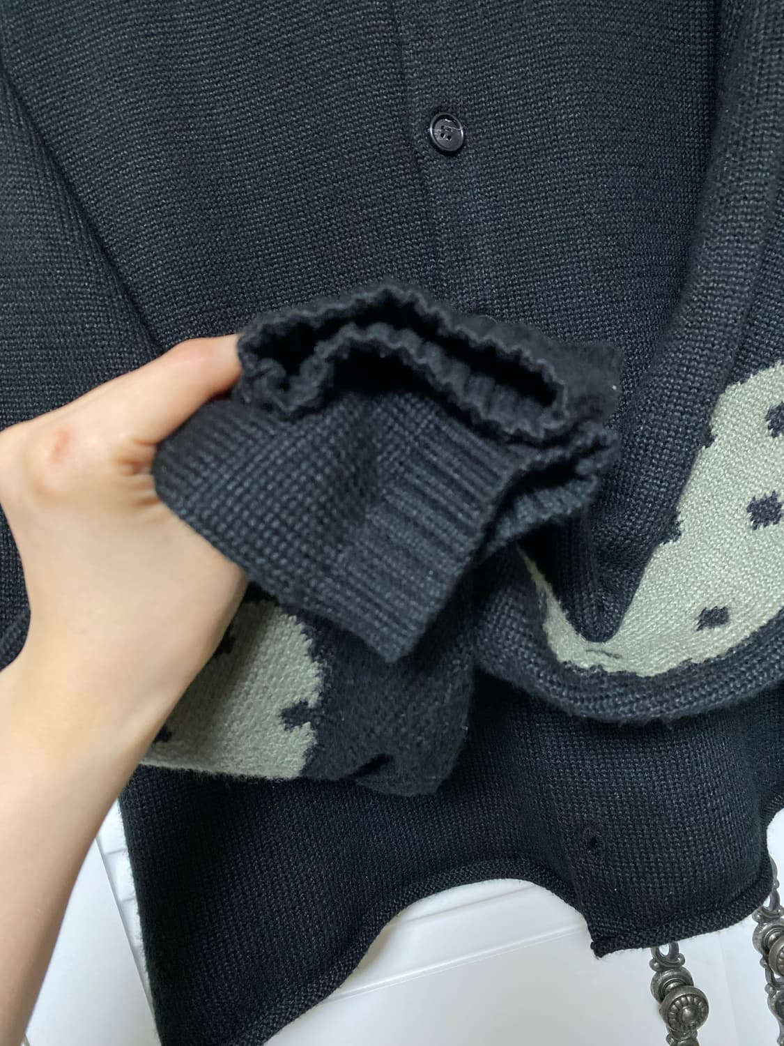 이스트서비스샵 엘보우 도트 니트 가디건 상품이미지3