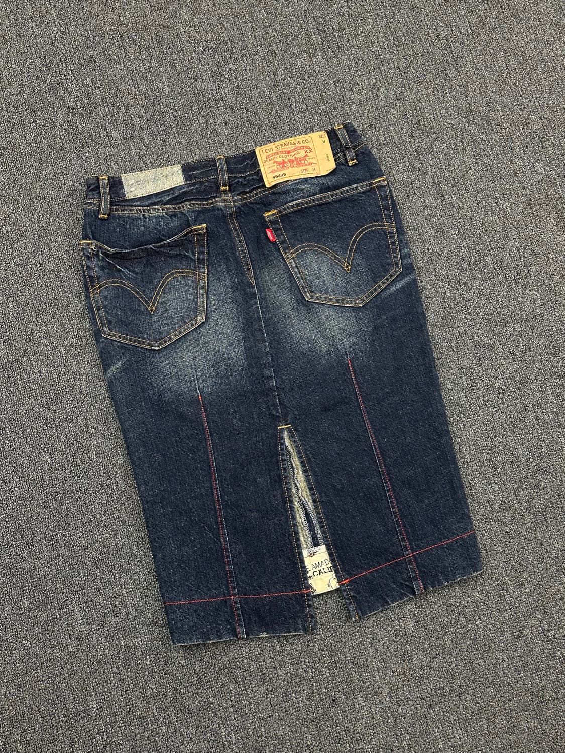 M)Levi 리바이스 빈티지 진청 커팅 데님 스커트 상품이미지2