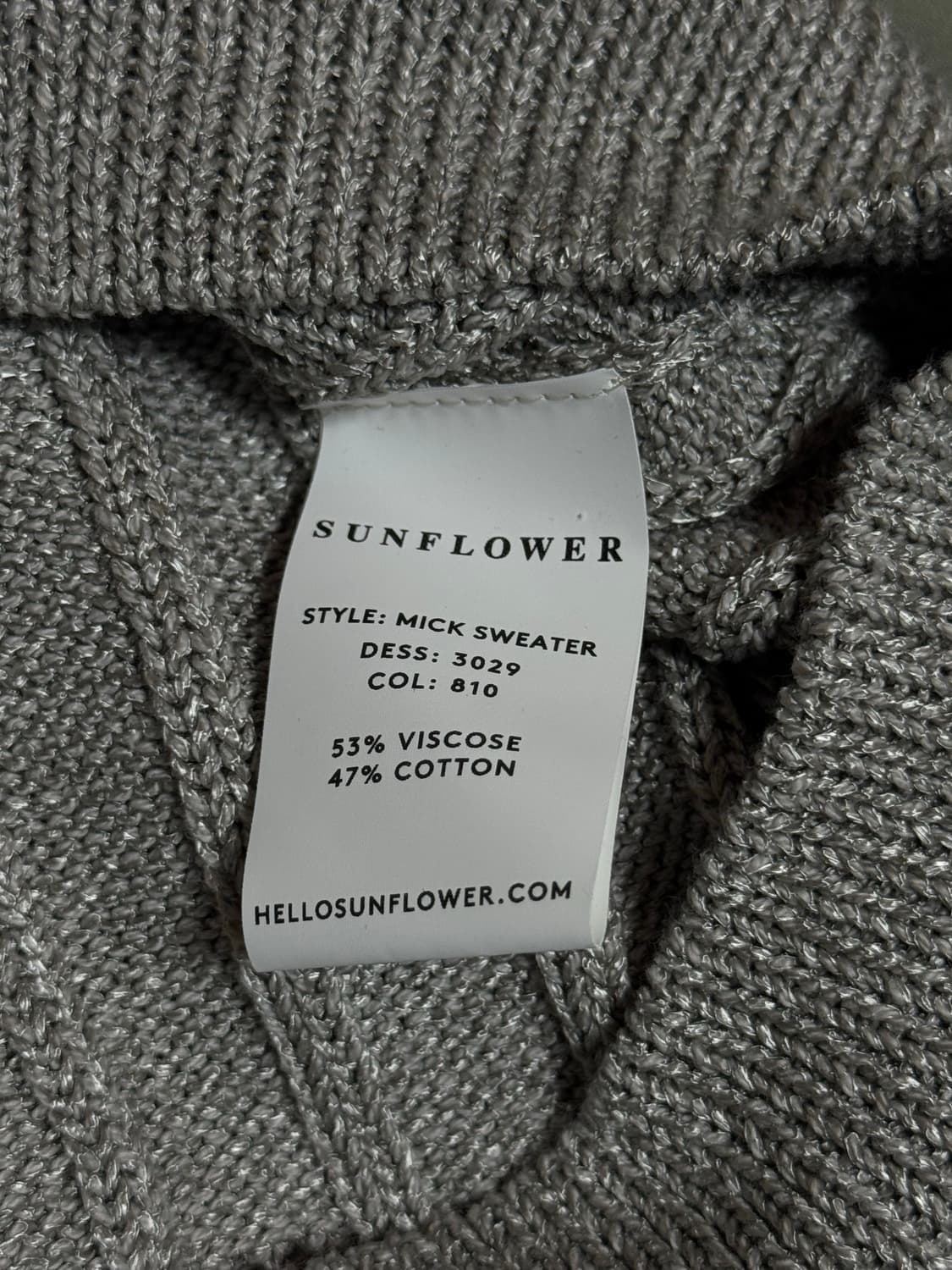 [XL] sunflower 믹 스웨터 실버 상품이미지5