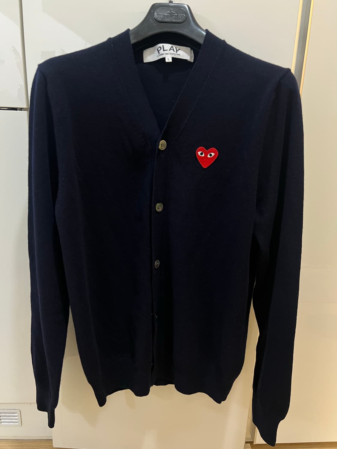 24fw 꼼데가르송 네이비가디건 L (새상품급) 상품이미지1