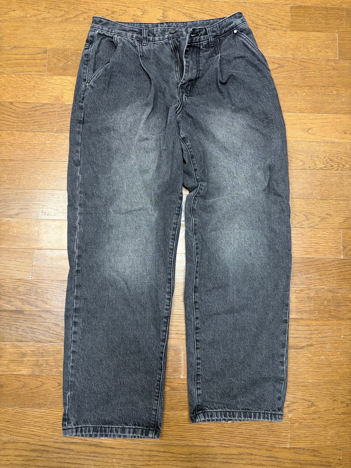 디미트리블랙 ASI 에센셜 와이드 데님 팬츠 그레이 상품이미지2