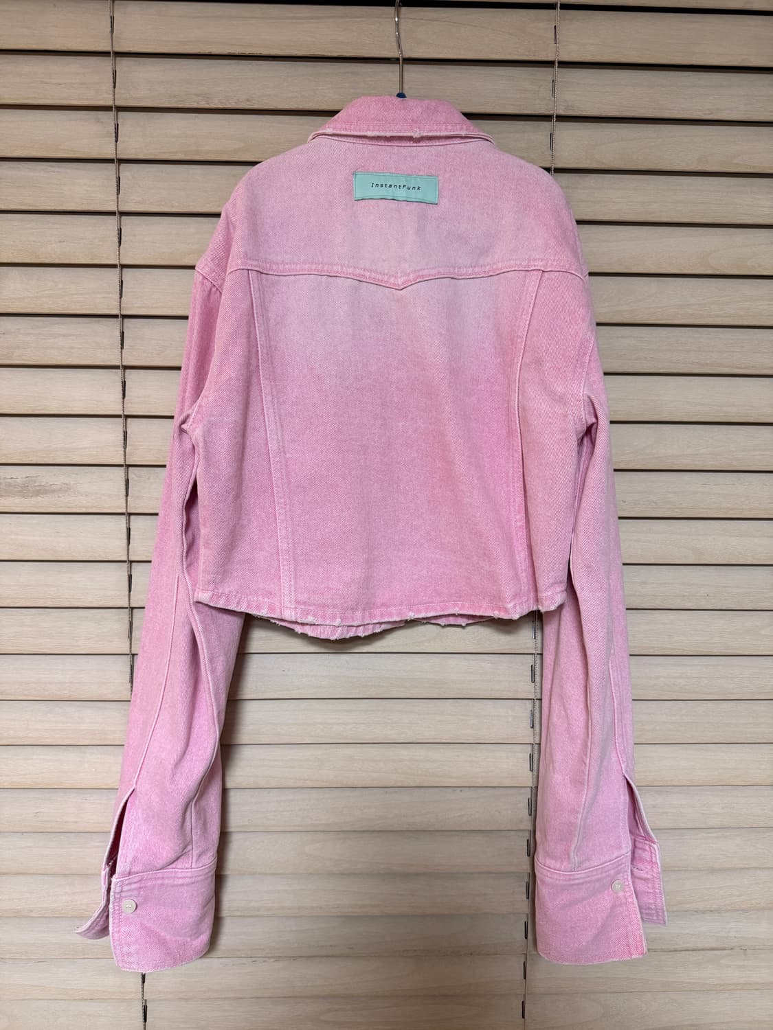 InstantFunk crop denim jacket(pink) 상품이미지2