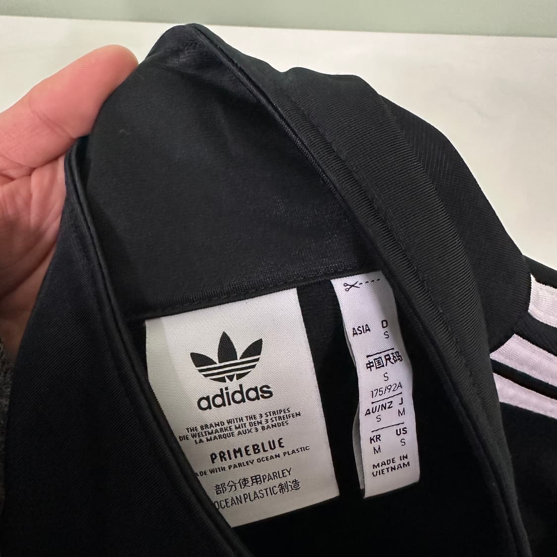 M 아디다스오리지날 블랙 불꽃로고 파이어버드 트랙탑 집업져지 상품이미지4