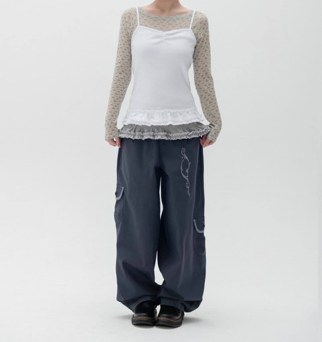 새상품 코튼 와이드 카고팬츠 상품이미지1