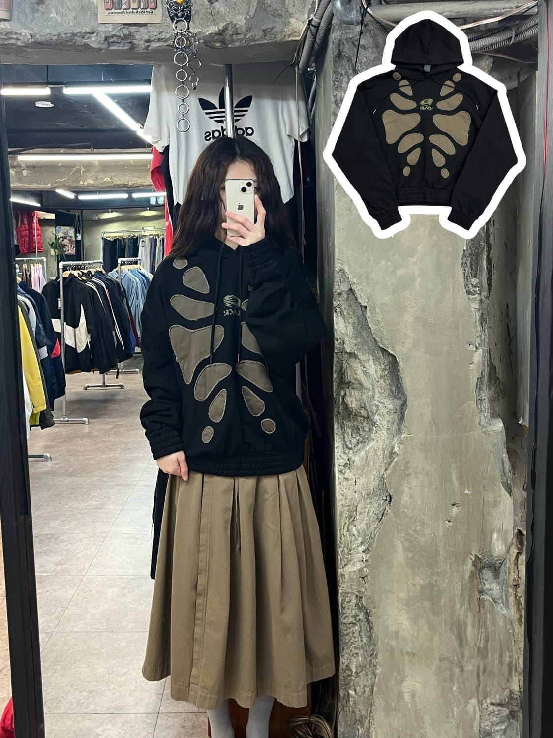 글랙 파슬본 후드티 블랙 M #csz2392  상품이미지1