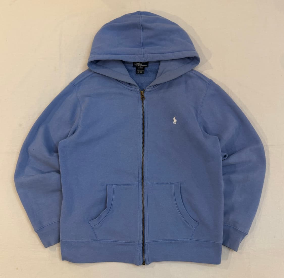 폴로 랄프로렌 시나모롤깔 후드집업 스카이블루 상품이미지1