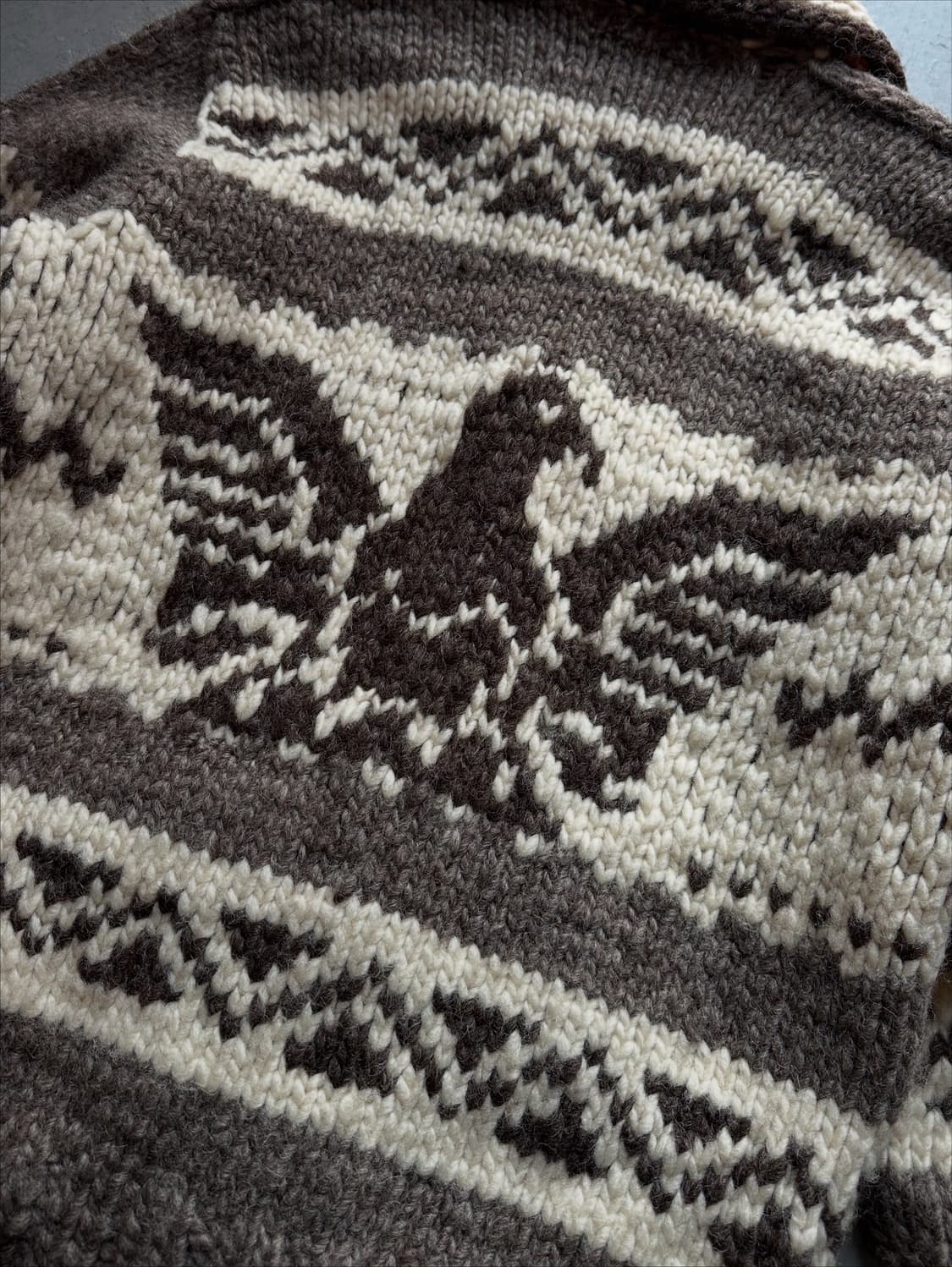 80s Hill's Indian Crafts캐나다 헤비울 코위찬 스웨터 상품이미지8