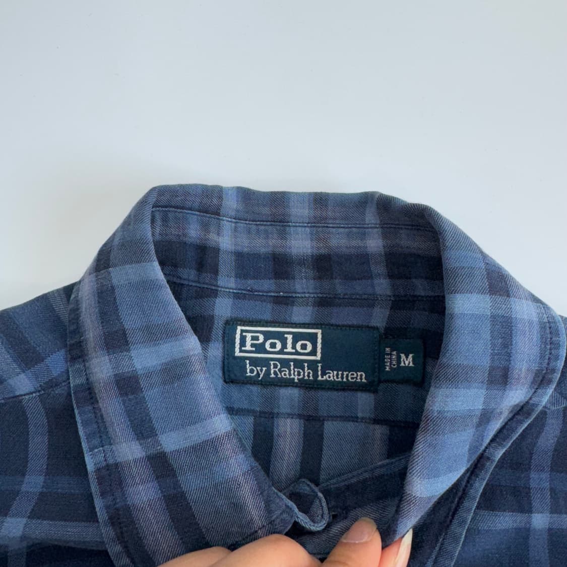 Polo 폴로 투 포켓 블루 체크 셔츠 상품이미지5