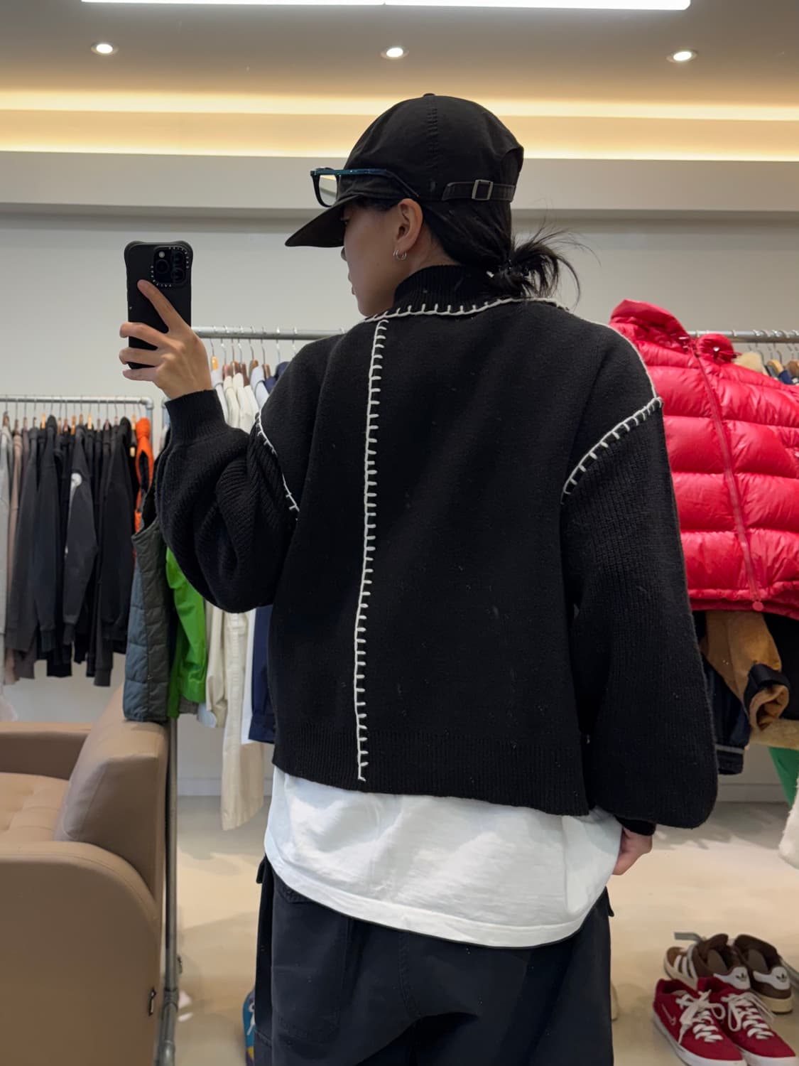 HARE 스티치 니트 가디건 상품이미지9