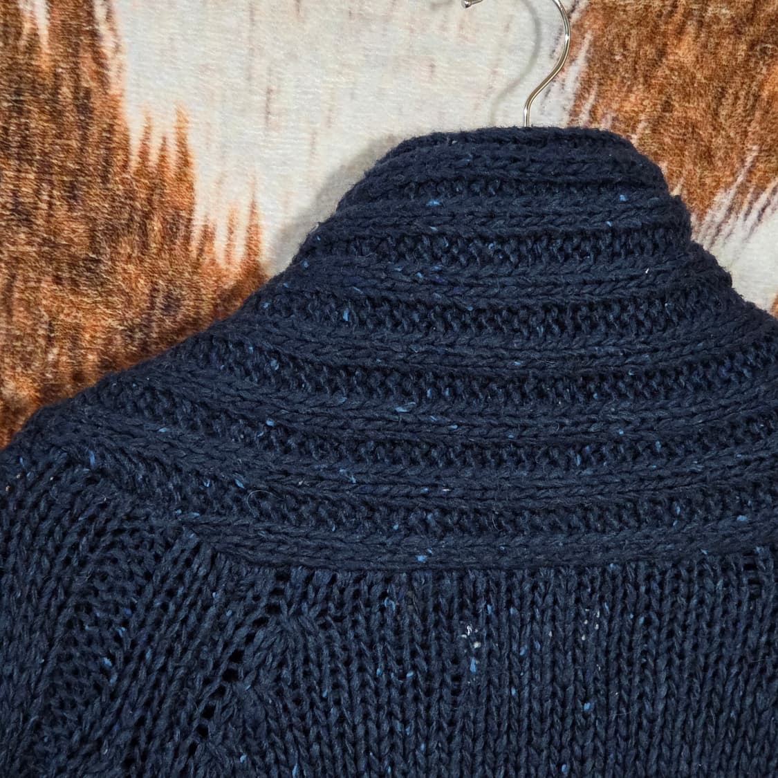 풀앤베어 네이비 꽤배기 카라 하이넥 니트 상품이미지6