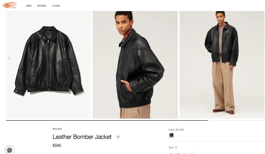 빔즈 양가죽 자켓 M 사이즈 상품이미지1