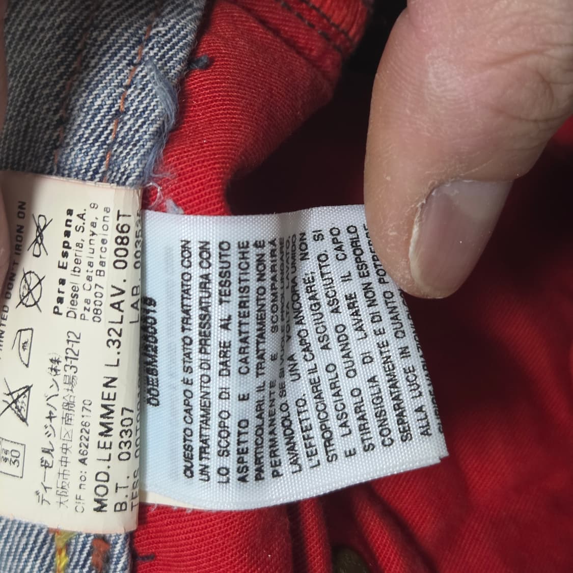 Diesel 디젤 LEMMEN 레귤러핏 스트레이트 데님 팬츠 30  상품이미지8