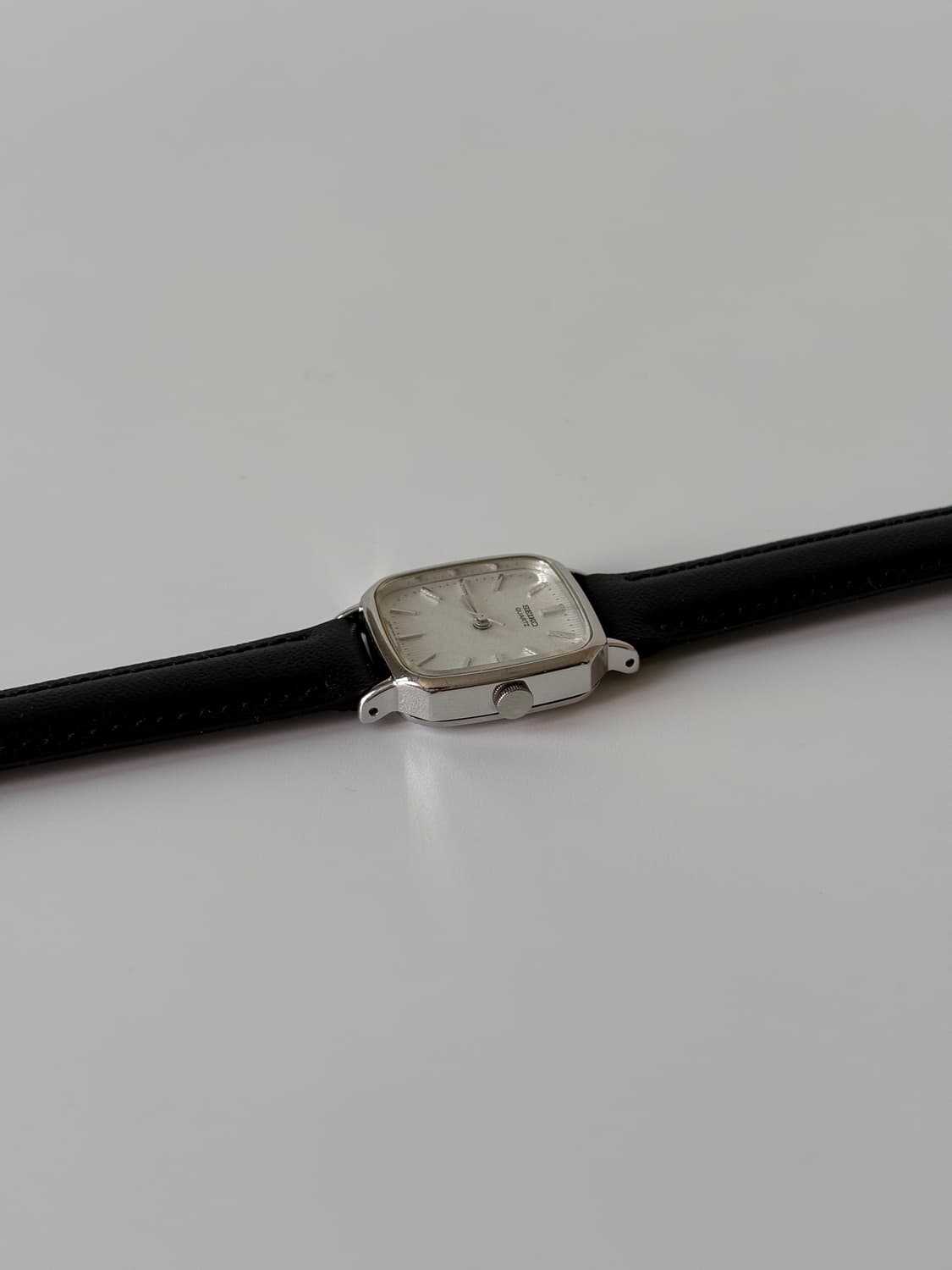 1980s Stripe Dial Square Ladies Quartz 상품이미지4