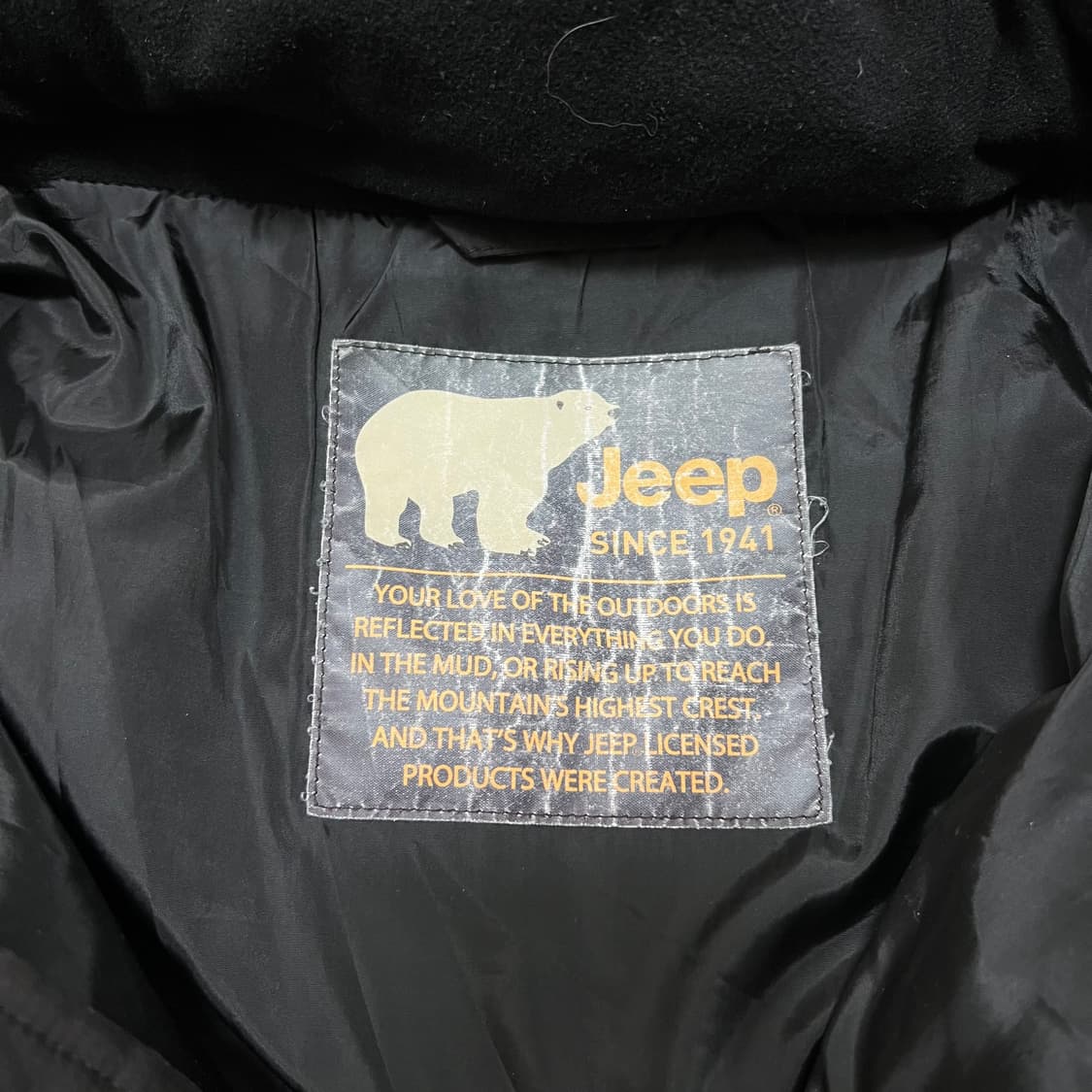 지프 JEEP 덕다운 빅로고 후드 패딩 점퍼 [블랙] XL/105 상품이미지6