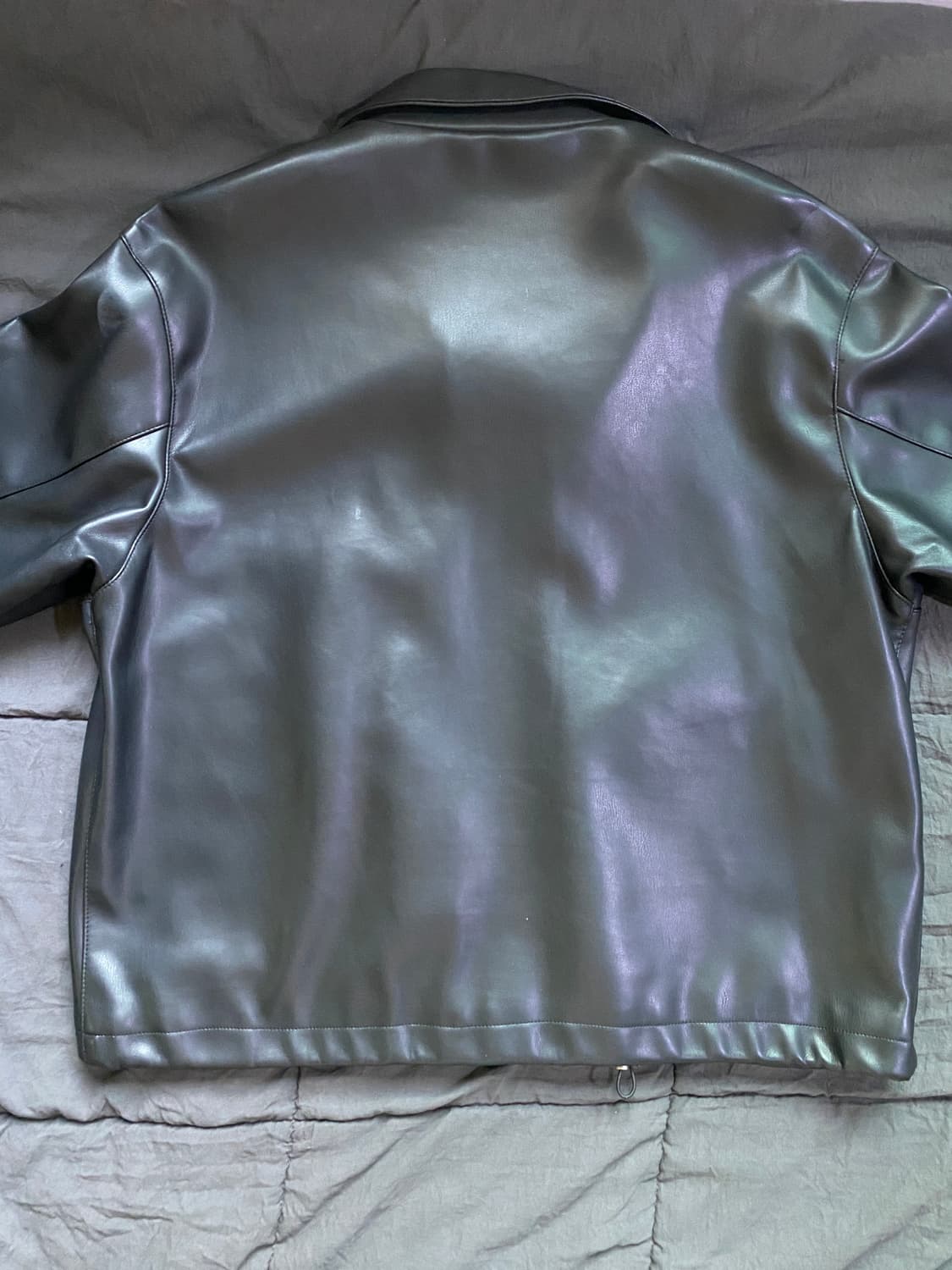 라퍼지스토어 버핑레더 미니멀 포켓 블루종 상품이미지2