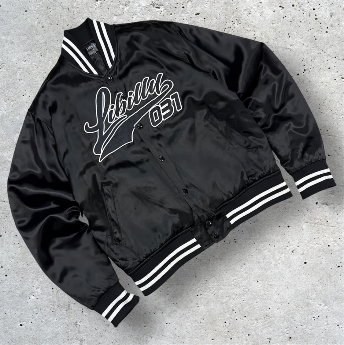 [M] 리빌리 창모 Libilly 블랙 스타디움 자켓 031 C807 상품이미지1
