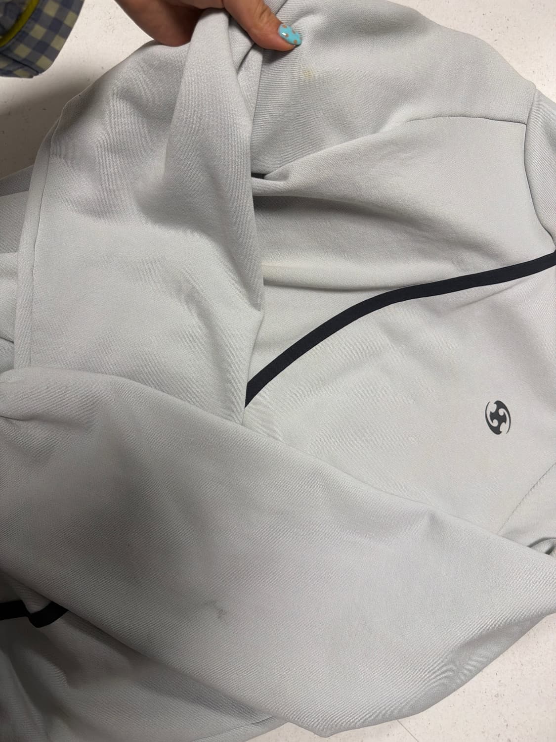 산산기어 테이프드 후드티 그레이 1 사이즈 상품이미지3